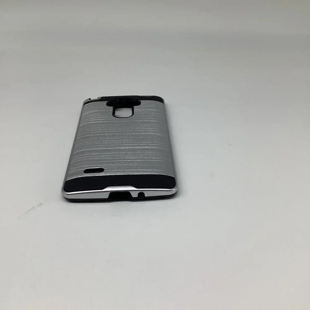 For LG G Stylo LS770 Black‎ Brushed Hybrid Case Cover